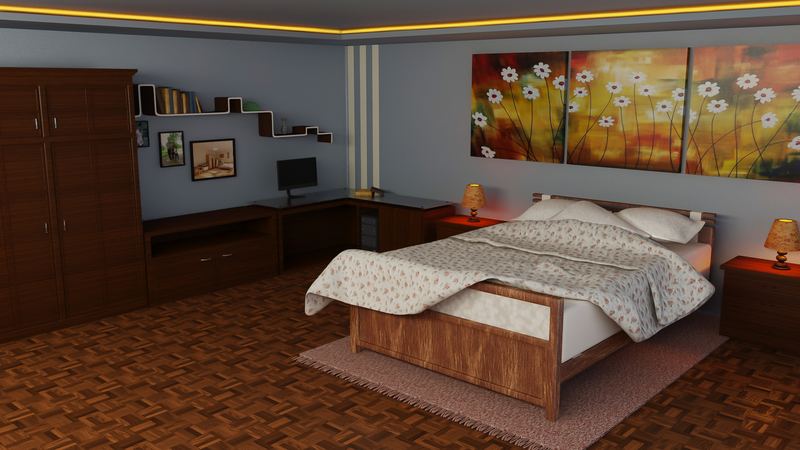Bedroom Interior — 3D Render — Bishal Manandhar